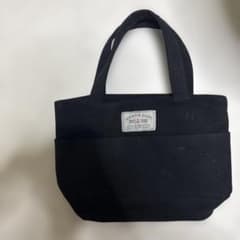 MARINE DEPT キャンバス ミニトートバッグ ブラックのサムネイル