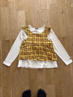 Moujonjon チェック柄 長袖カットソー 140cmのサムネイル