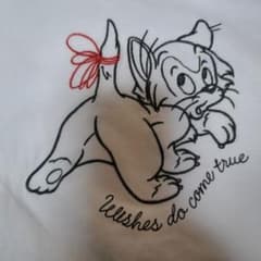 Disney×Gu コラボフィガロ 半袖(5分袖) Tシャツ ホワイトのサムネイル