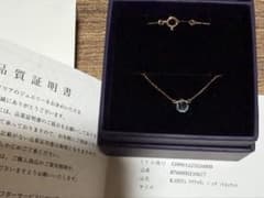 フェスタリア k10 イエローゴールド アクアマリン ネックレス 新品未