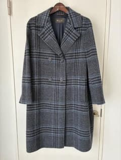 ロロピアーナ ロング ダブル コート カシミヤ アルパカ ブルー グレーのサムネイル