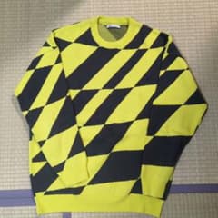 ZARA 幾何学模様 クルーネックニット Lのサムネイル
