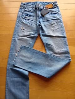 Mr..OLIVEダメージ加工 ストレートデニム 29㌅新品未使用 希少 赤耳 