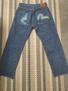 EVISUホワイトペイントブルーデニムパンツ34インチ EVISUホワイトペイントブルーデニムパンツ34インチ - メルカリ
