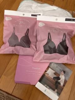 Mochi-Fit ブラジャー 2個セット LLサイズ ブラックのサムネイル