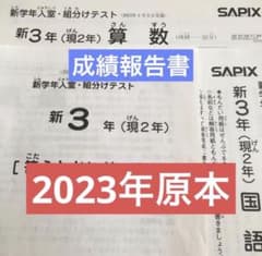 サピックス 新3年新学年入室組分けテスト2023年 原本！ - メルカリ
