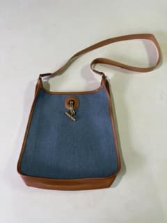 HERMES ヴィンテージ ヴェスパ デニム レザー ショルダーバッグ - メルカリ