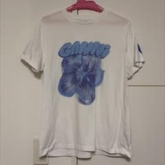 GANNI ホワイト Tシャツ ブルーフラワーのサムネイル