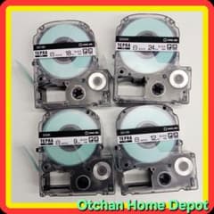 幅〕 9 / 12 / 18/ 24 mm 白 4個セット テプラ テープ - メルカリ