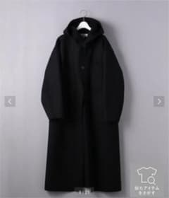 HYKEハイク⭐︎HOODED WORK COAT コート ブラック　1のサムネイル