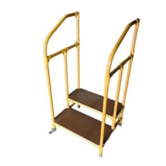 矢崎化工 手すり付ステップ台 ユニットタイプ 2段 ブラウン 手摺 介護用品 矢崎化工 手すり付ステップ台 ユニットタイプ 2段 ブラウン 手摺 介護