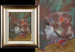 真作保証 智内兄助 「春の気」 アクリル3号 共シール 入手困難作家