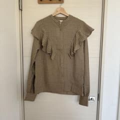 Lawgy  check shoulder frill rafu shirtのサムネイル