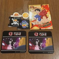 원피스 카페 루피 생일 카드 코스터 픽
