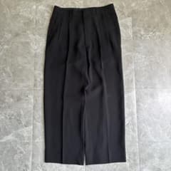 00s vintage ワイドスラックスパンツ ブラック タック 79 モード