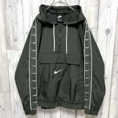 NIKE ナイキ アノラック ナイロンパーカー ビッグスウッシュ オリーブ