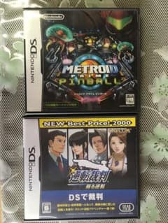 DSソフト2本メトロイドプライムピンボール、 逆転裁判 蘇る逆転のサムネイル