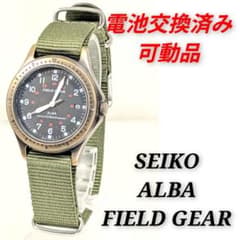 SEIKO ALBA FIELD GEARメンズ電池ベルト交換済み可動品J-20 - メルカリ