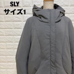 SLY フード付きグレー ダウンジャケット風 サイズ1 防寒アウター【1156 