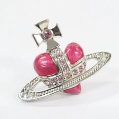ヴィヴィアン Vivienne ピアス ハート オーブ ピンク シルバー 片耳