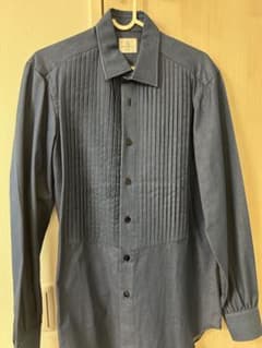 極美品】AVINO NAPOLI デニムシャツ プリーツ 結婚式 新郎 - メルカリ