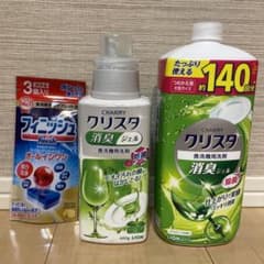 食洗機用洗剤 クリスタ 消臭ジェル (フィニッシュのおまけ付き)のサムネイル