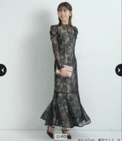 アプワイザーリッシェ マーメイドレースワンピース ドレス ブラック SS