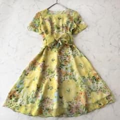 極美品♡ エムズグレイシー フラワープリント シフォンワンピース