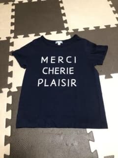 a.V.V ハートのワンポイント付きTシャツ ネイビーのサムネイル