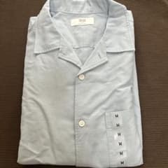 UNIQLO オープンカラーシャツ ライトブルー Mサイズのサムネイル