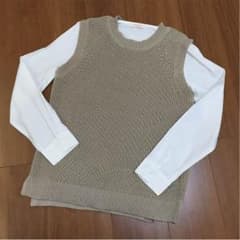 さっち様専用☆グリーンパークス シャツ付きニットベストのサムネイル