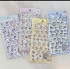 ちいかわ グッズ ボンボンドロップシール ハチワレ うさぎ ウサギ 4枚セットのサムネイル