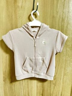 ベビー服 アウター 80cm ピンク うさぎ耳 フード付きのサムネイル