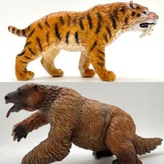 メガテリウム スミロドン セット販売 古生物フィギュア PVC模型 正規輸入品のサムネイル