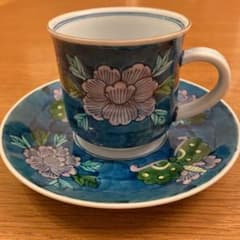 源右衛門　染錦牡丹蝶濃絵　碗皿のサムネイル