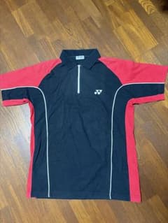 YONEX ハーフジップ ポロシャツ ブラック レッド Lサイズヨネックスのサムネイル