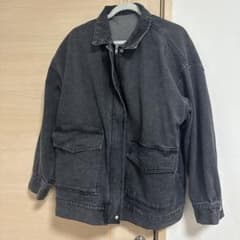 デニムジャケット ブラック グレーのサムネイル