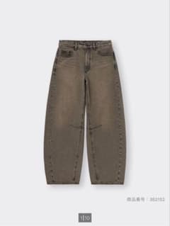GU バレルレッグジーンズ（標準71.0～75.0cm) ブラウン Ｌサイズのサムネイル