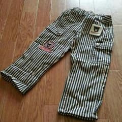 新品・未使用 ワッペン付き ストライプパンツ  ダブルビーのサムネイル