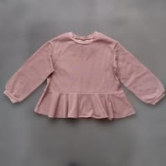 apres les cours ペプラム 長袖カットソー ラメピンク 110cmのサムネイル
