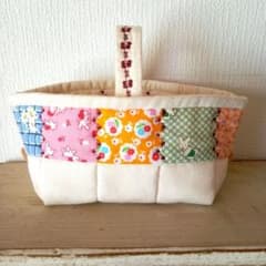 ハンドメイド 布バスケット 小物入れ - メルカリ