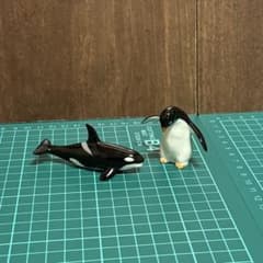 シャチ ペンギン フィギュアセット 陶器 - メルカリ