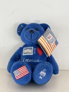 クマのぬいぐるみ 青 アメリカスタンプベア USPS公式ライセンスのサムネイル