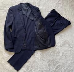 極美品✨スーツセレクト 高級イタリア製生地 L（A6） ネイビー