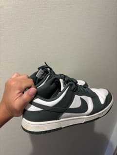 NIKE Dunk Low ダークグリーン ホワイト スニーカーのサムネイル