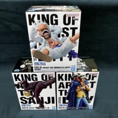 ワンピース ルフィ サンジ カタクリ　トラファルガー•ローフィギュアセット KING OF ARTIST ルフィGEAR5/サンジ/トラファルガー・ロー3種 - メルカリ