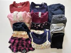 女の子 秋冬服 12点セット 80〜95 まとめ売りのサムネイル