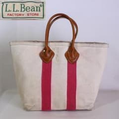 80s エルエルビーン トートバッグ L.L.Bean ファクトリー ピンク M 