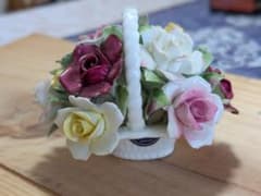 Royal Doulton ロイヤルドルトン フラワーバスケット 陶花 英国製
