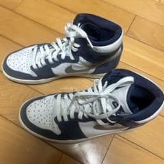 Nike ネイビー/ホワイト ハイカットスニーカー エアジョーダン1 27cmのサムネイル
